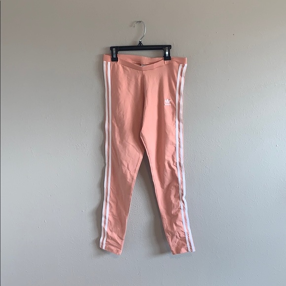 Adidas Salmon/Pink Straight Tight Leggings- S New - Picture 1 of 3